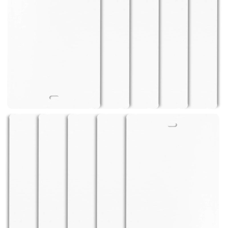 DALIX PVC Vertical Blind Replacement Slats Curved Smooth White 98.5 x 3.5 (10-Pack) - Image 1